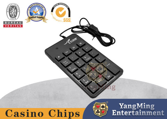میز پوکر کازینو سیاه کابل USB سیاه باکارا نرم افزار ورودی صفحه کلید عددی