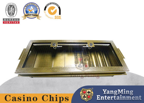 جعبه تراشه ی تک لایه ی کازینو باکارا، قفل کمربند آهن فلزی، دیسک کد تراشه