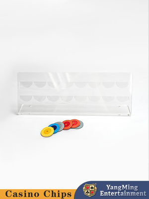 16Pcs Clay Poker Chip Display Rack قمار بازی رولت میز بازی های اکریلیک تراشه ذخیره سازی
