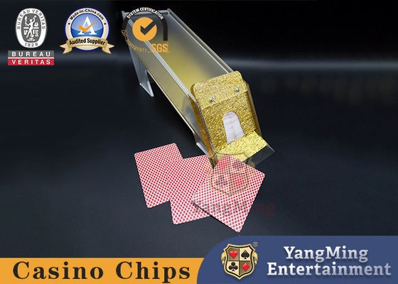 Metal Lock Clear Acrylic Playing Card 8 Deck For Baccarat Game SGS گواهینامه بازی