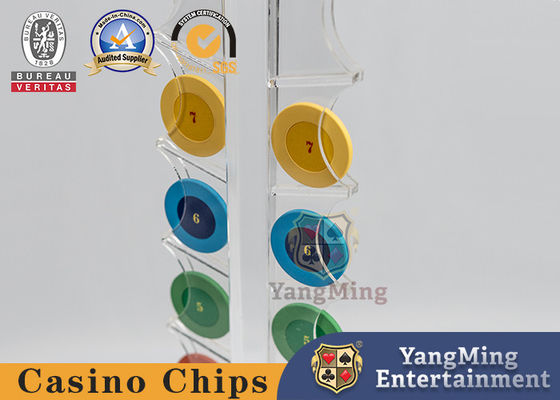 میز تراشه پوکر 16pcs کازینو شفاف