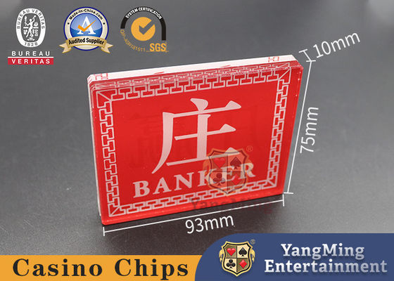 جدول بازیکنان بانکدار Baccarat Gambling Table برنده نشانگر کریستال قرمز رنگ آبی قرمز است