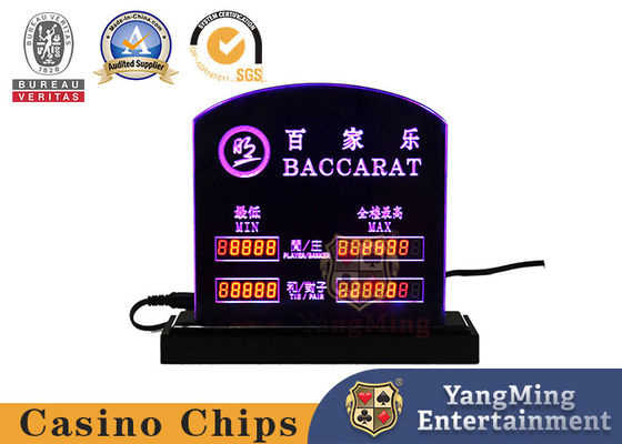 جدول بازی Baccarat اختصاصی LED جدول جداول الکترونیکی محدودیت ورود به سیستم کازینو پوکر حد شرط بندی آرم سفارشی