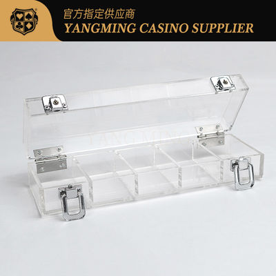آکریلیک 100 PCS 50mm شفاف پوکر تراشه سینی باکارا تکزاس Hold'em بازی روی میز