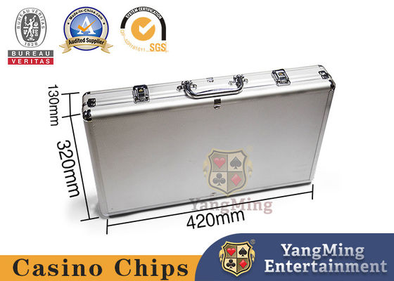 جعبه قاب آلیاژ آلومینیوم قدرت محکم 600pcs تراشه پوکر Clay Poker