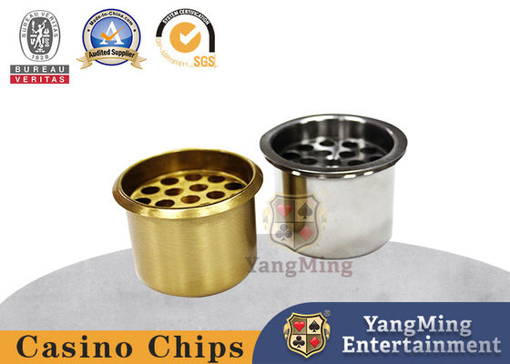 میز نگهدارنده آب کازینو لوازم جانبی بازی طلای یا نقره ای جدول پوکر استیل جام نگهدارنده جام نوشیدنی جام