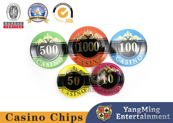 760 قطعه تراشه اکریلیک کریستالی با کیفیت بالا مجموعه تراشه های پلاستیکی داغ تمبر Texas Hold 'em بنفش تراشه های ضد جعل ارز کارخانه نقطه
