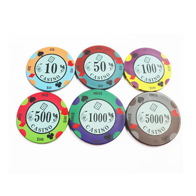 تراشه های سرامیکی سفارشی کازینو بازی رومیزی Texas Hold'em تراشه های بازی می توانند طراحی شوند
