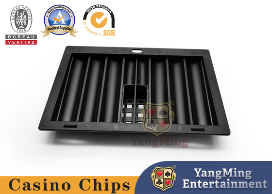تخته تراشه پلاستیکی سیاه شناور برای میز پوکر تگزاس بادوام بین المللی برای بازی کازینو