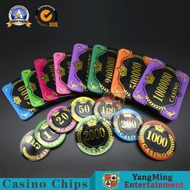 قمار RFID کد مربع تراشه پوکر / شخصی مستطیل UV 12g تراشه های اکریلیک کازینو مجموعه