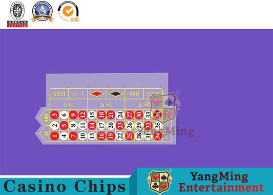 نسخه لوکس بریتانیا Double 0 Small Purple Table International Roulette جدول ضد آب طرح پارچه کازینو پارچه ای