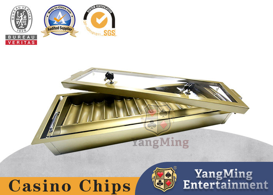 سینی تراشه های مخصوص بازی باکارا، بازی میز پوکر، دو لایه 14 شبکه ی تراشه های شناور قابل قفل
