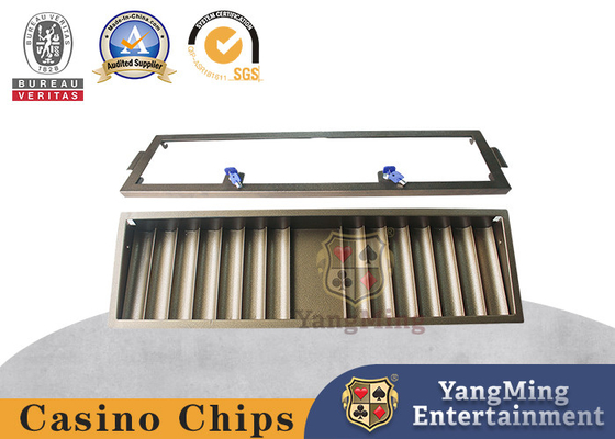 کازینو باکارا تگزاس تراشه فلزی یک لایه طلا جعبه تراشه قفل
